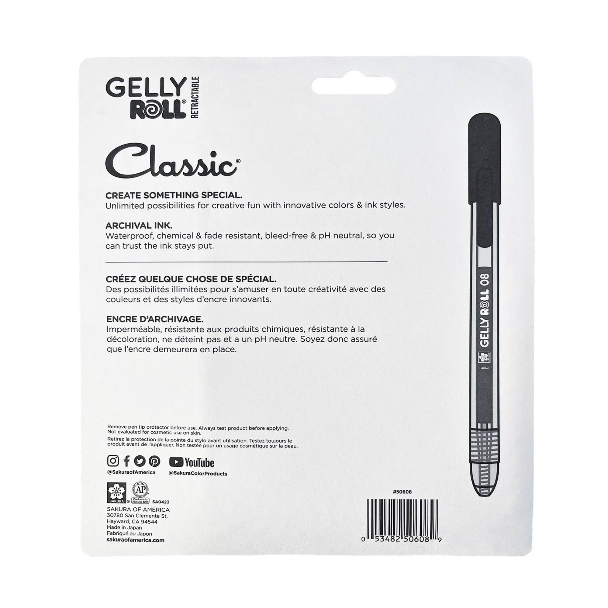 Gelly Roll® 0.8mm Black, Blue & Red Retractable Classic Gel Pen Set